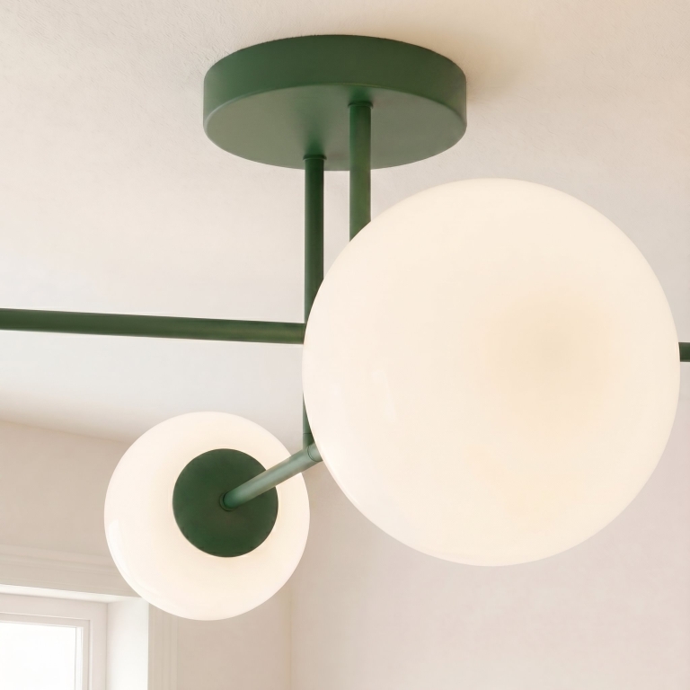 zielona-lampa-sufitowa