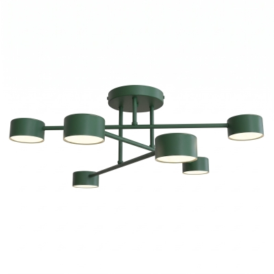 Stylowa lampa sufitowa Vero 6 w kolorze zielonym