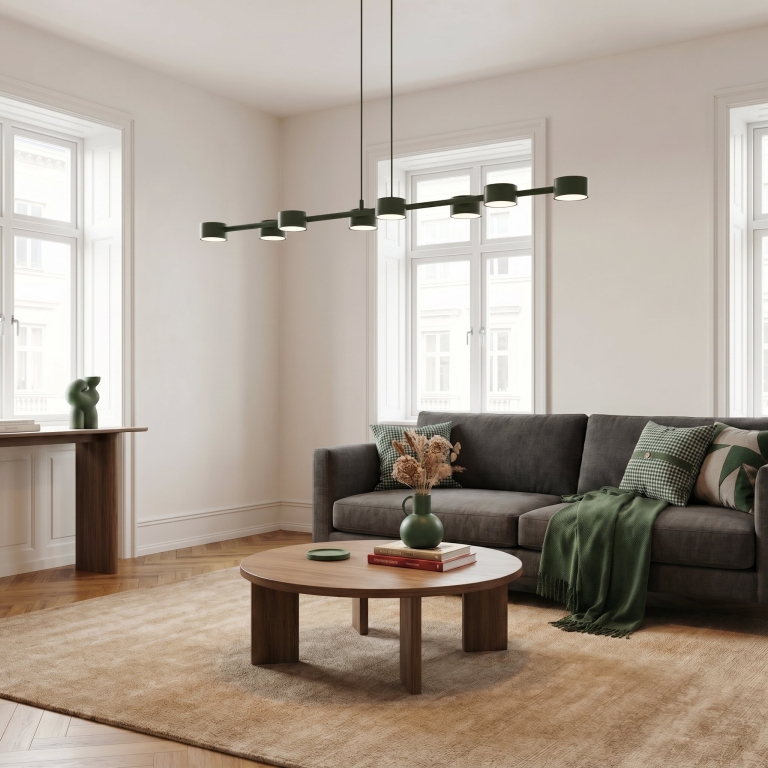 zielone-lampy-wiszące-w-stylu-nowoczesnym