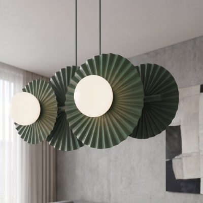 Zielona lampa wisząca Flara 4 o unikatowym designie