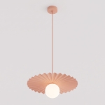 Koralowa lampa wisząca Flara o unikatowym designie