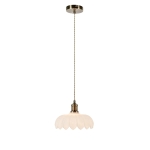 Stylowa lampa wisząca Kurage z białym kloszem