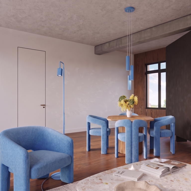 błękitne-oświetlenie-wiszące-designerskie-z-karbowanym-kloszem