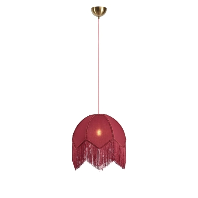 Czerwona lampa wisząca Gertrud w stylu retro