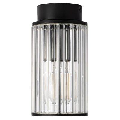 Zewnętrzna lampa sufitowa Tubka z czarnym stelażem