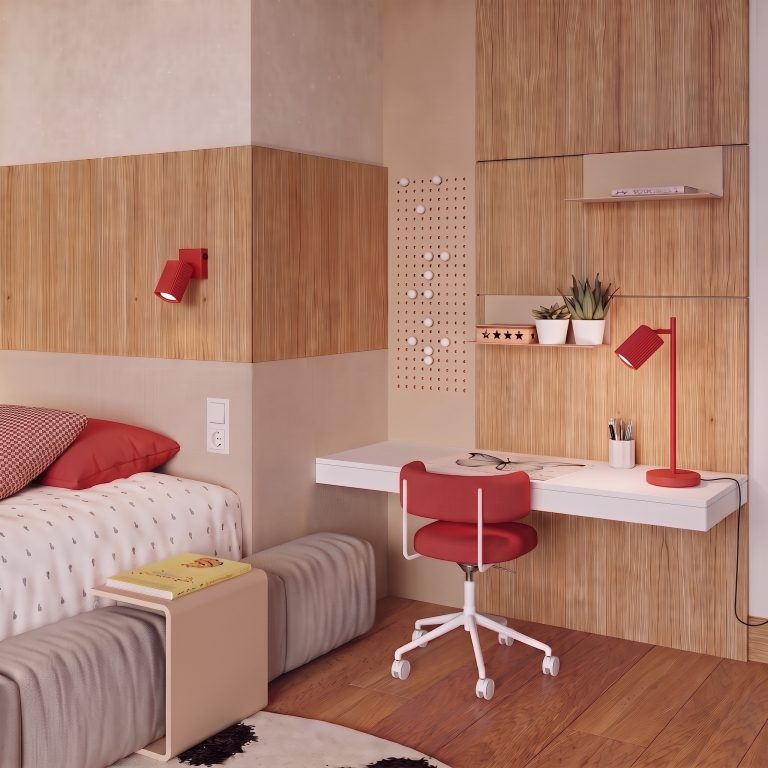 designerska-czerwona-lampa-sufitowa