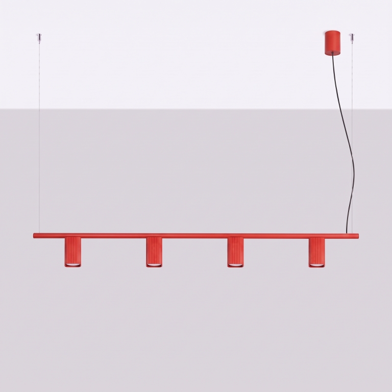 designerska-czerwona-lampa-wisząca