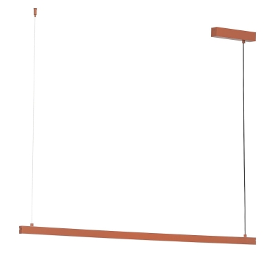 Podłużna, nowoczesna lampa wisząca LED Miami - terakota