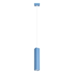 Błękitna lampa wisząca Yavero o minimalistycznym designie