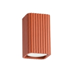 Nowoczesny spot sufitowy Yavero w kolorze ochry czerwonej