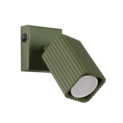 Lampa ścienna Yavero w modnym, oliwkowym kolorze