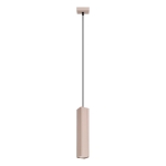 Yavero - karbowana lampa wisząca w odcieniu taupe