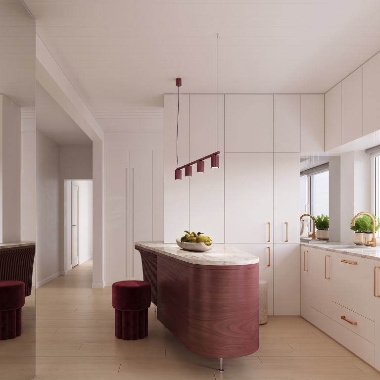 ozdobny-burgundowy-aluminiowy-żyrandol