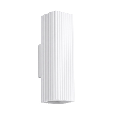 Minimalistyczna lampa ścienna Yavero - karbowany klosz