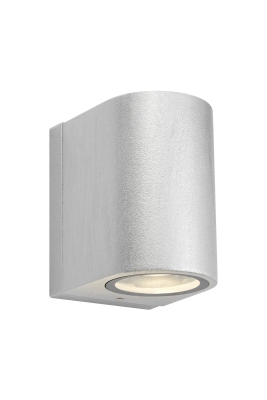 Srebrny kinkiet zewnętrzny - Alor LED