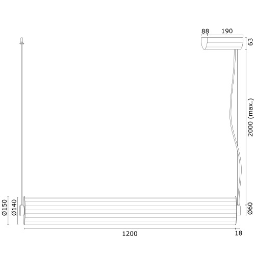 Hampton L - lampa wisząca LED o eleganckim designie