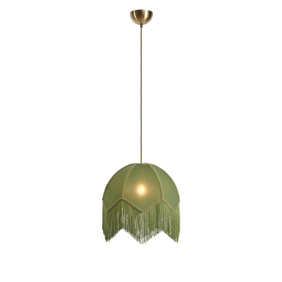 Gertrud - stylowa lampa wisząca z zielonym abażurem