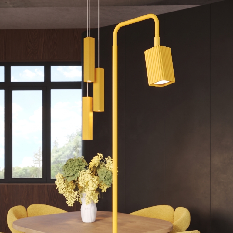 żółta-lampa-ozdobna-z-karbowanym-kloszem